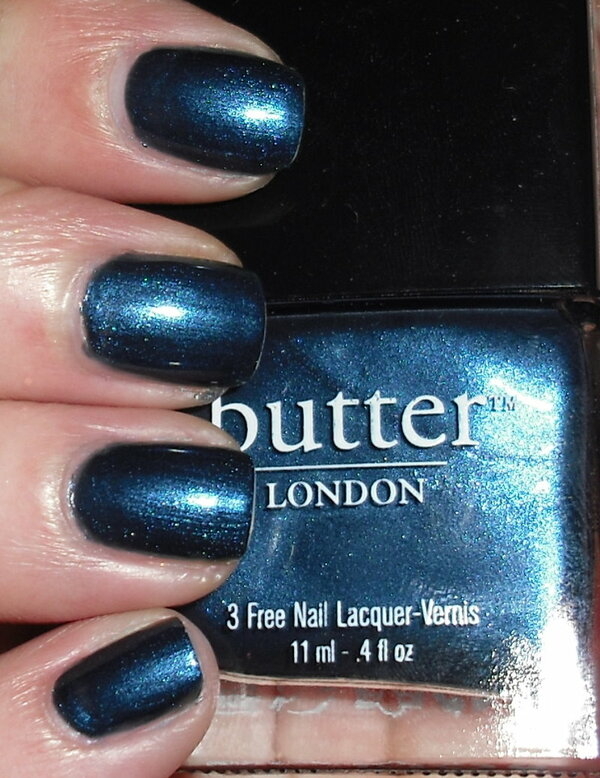 Nail polish swatch / manicure of shade butter London Big Smoke