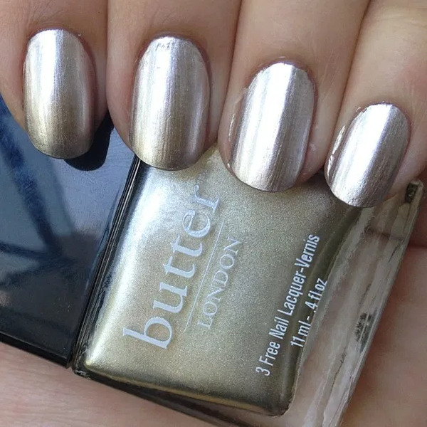 Nail polish swatch / manicure of shade butter London Bobby Dazzler