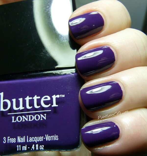 Nail polish swatch / manicure of shade butter London Bramble
