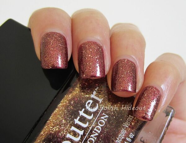 Nail polish swatch / manicure of shade butter London Brown Sugar