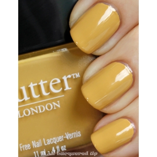 Nail polish swatch / manicure of shade butter London Bumster