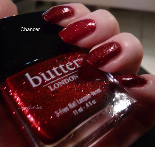 Nail polish swatch / manicure of shade butter London Chancer