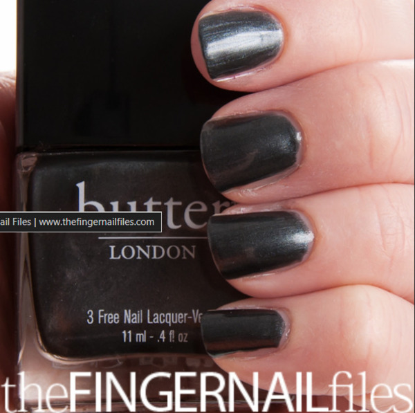 Nail polish swatch / manicure of shade butter London Chimney Sweep