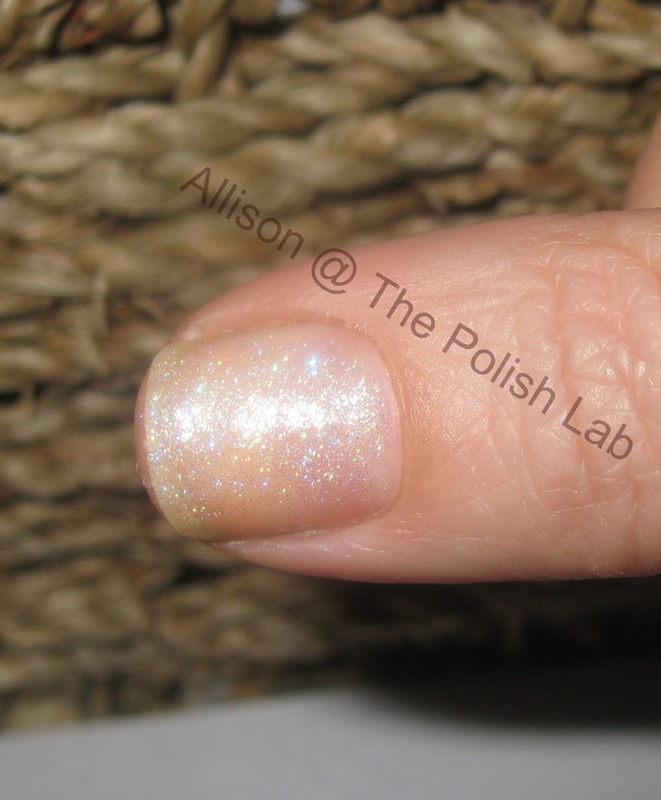 Nail polish swatch / manicure of shade butter London Frilly Knickers