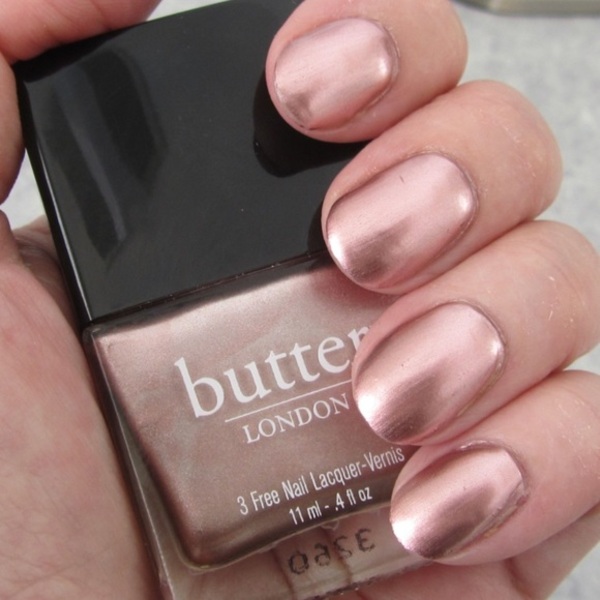 Nail polish swatch / manicure of shade butter London Goss