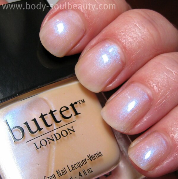 Nail polish swatch / manicure of shade butter London Hen Party