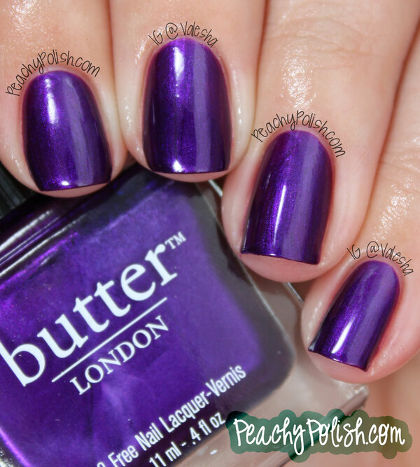 Nail polish swatch / manicure of shade butter London HRH