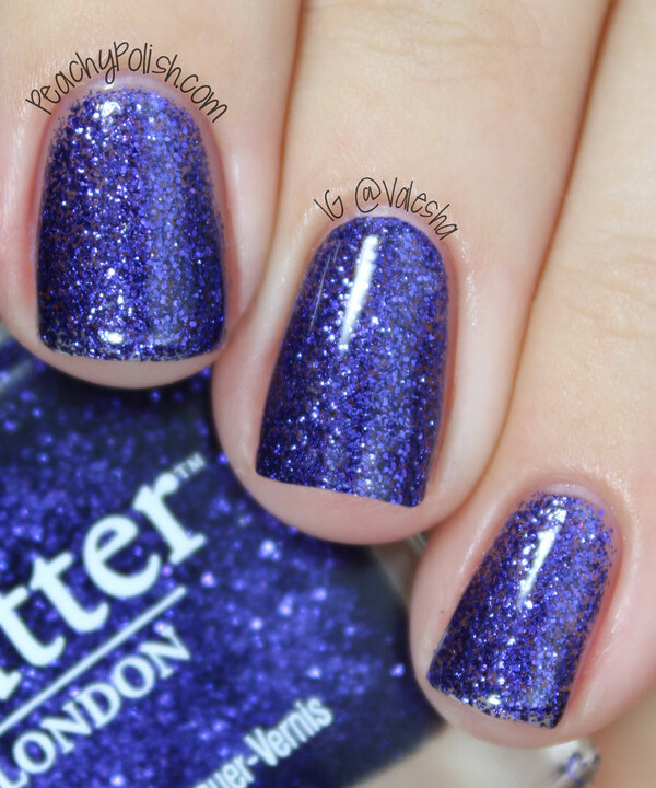 Nail polish swatch / manicure of shade butter London Indigo Punk