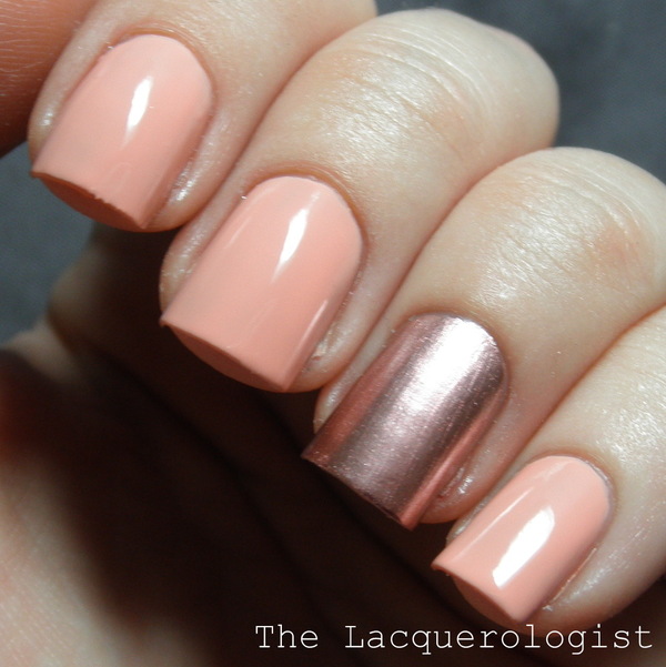 Nail polish swatch / manicure of shade butter London Keen