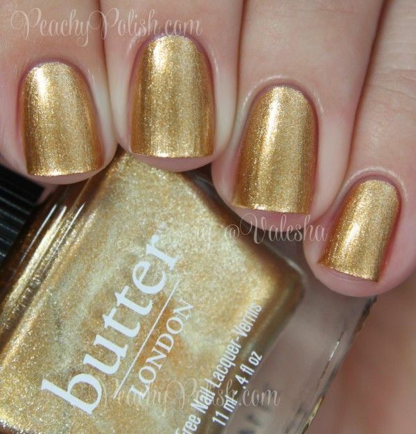 Nail polish swatch / manicure of shade butter London Marbs