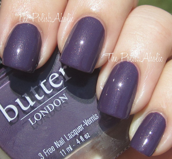 Nail polish swatch / manicure of shade butter London Marrow