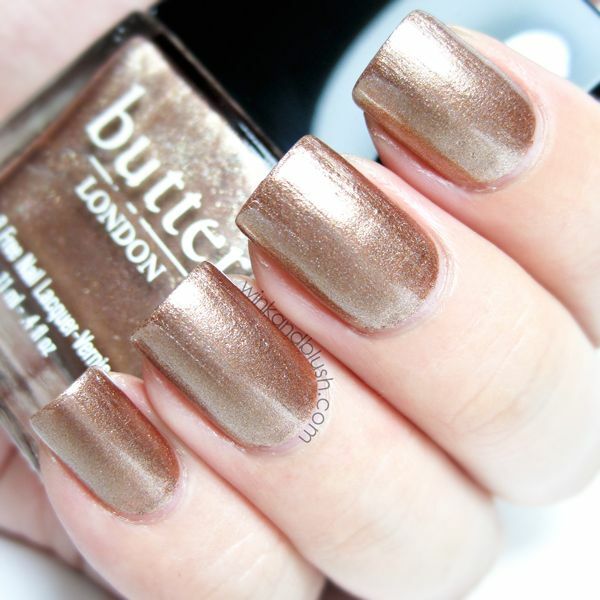 Nail polish swatch / manicure of shade butter London Old Bill, The