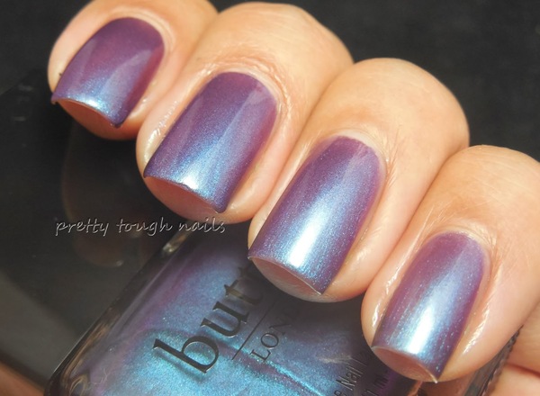 Nail polish swatch / manicure of shade butter London Petrol Overcoat