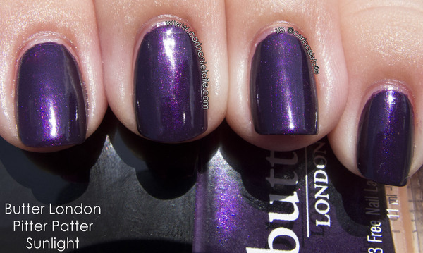 Nail polish swatch / manicure of shade butter London Pitter Patter