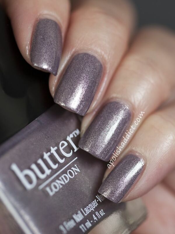 Nail polish swatch / manicure of shade butter London Posh Bird