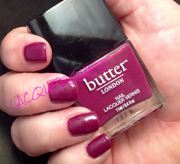 Nail polish swatch / manicure of shade butter London Queen Vic
