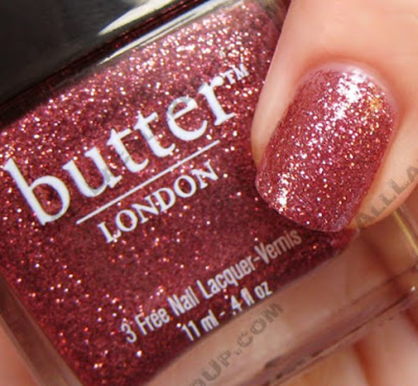 Nail polish swatch / manicure of shade butter London Rosie Lee