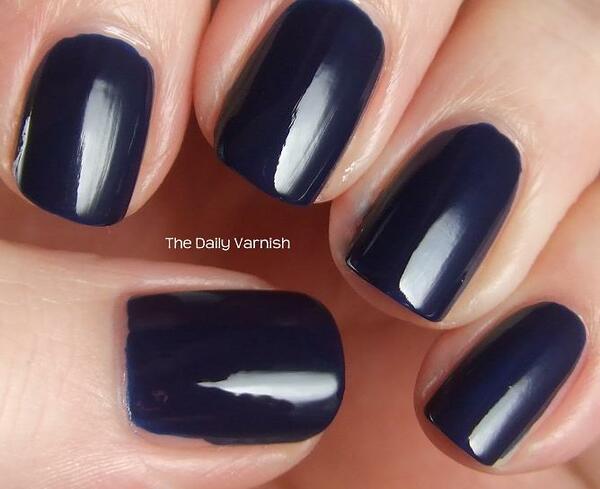 Nail polish swatch / manicure of shade butter London Royal Navy