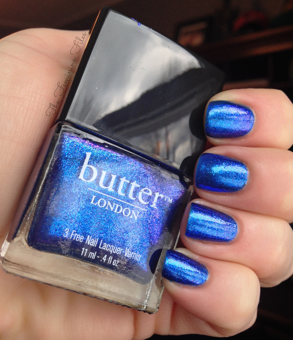 Nail polish swatch / manicure of shade butter London Scouse