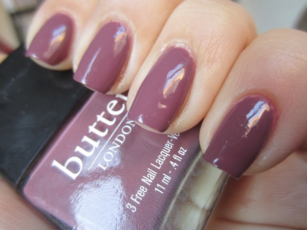 Nail polish swatch / manicure of shade butter London Toff