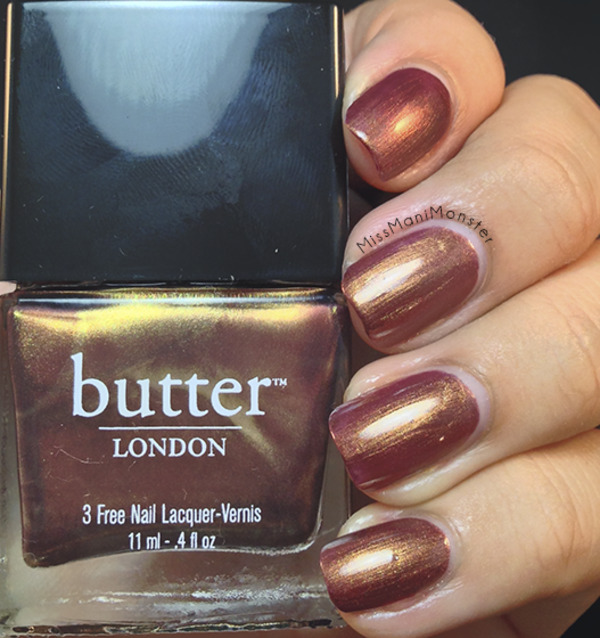 Nail polish swatch / manicure of shade butter London Trifle
