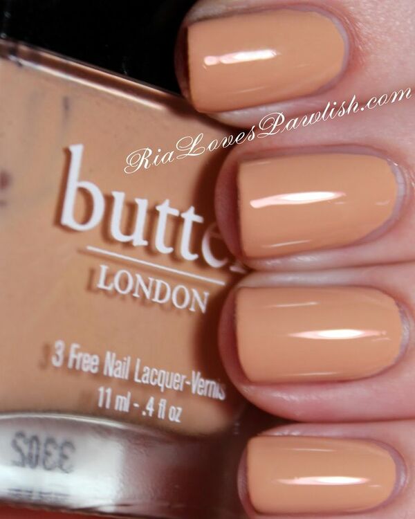 Nail polish swatch / manicure of shade butter London Trallop