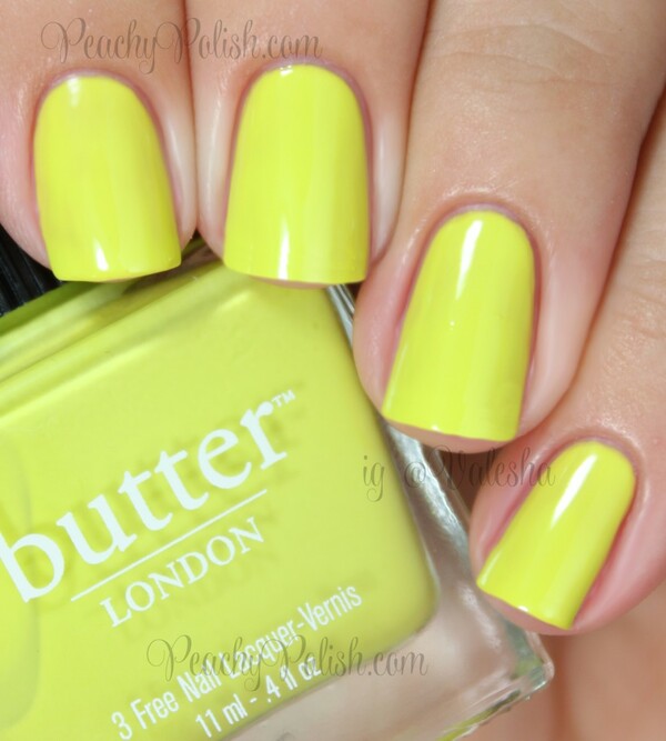 Nail polish swatch / manicure of shade butter London Wellies