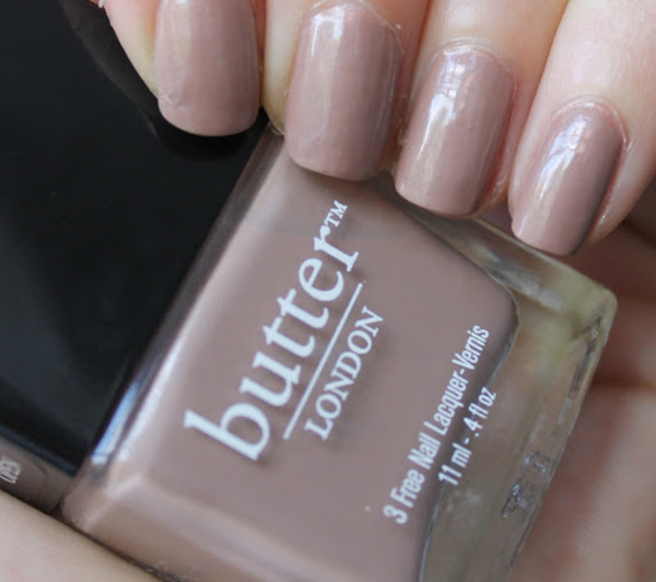 Nail polish swatch / manicure of shade butter London Yummy Mummy