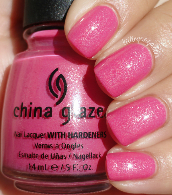 Nail polish swatch / manicure of shade China Glaze 100 Proof Pink