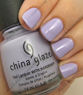 Nail polish swatch / manicure of shade China Glaze Agent Lavender