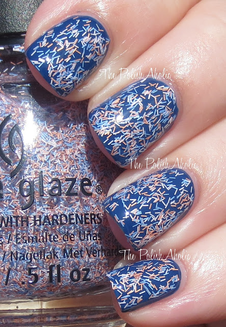 Nail polish swatch / manicure of shade China Glaze All a Flutter