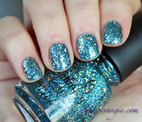 Nail polish swatch / manicure of shade China Glaze Bells Will Be Blinging