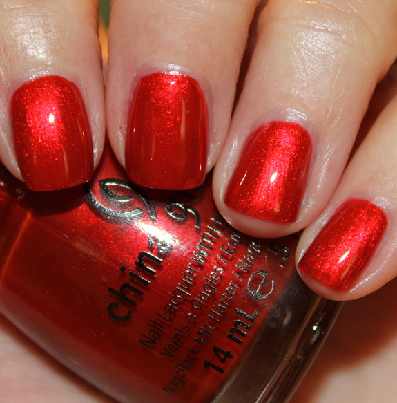 Nail polish swatch / manicure of shade China Glaze Bend Over Backwards