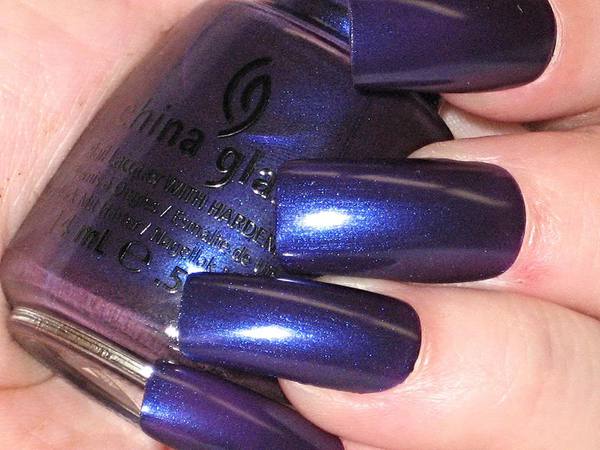 Nail polish swatch / manicure of shade China Glaze Bizarre Blurple