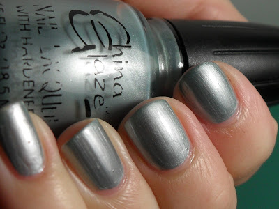 Nail polish swatch / manicure of shade China Glaze Blue Fox