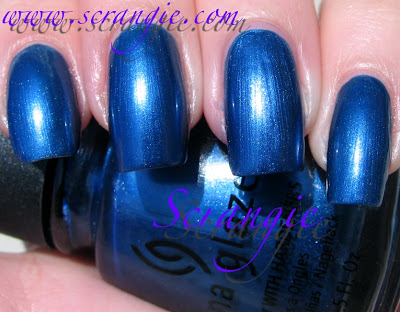 Nail polish swatch / manicure of shade China Glaze Blue Paradise