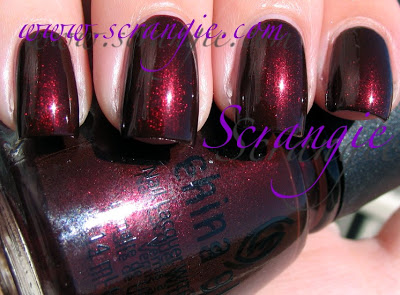 Nail polish swatch / manicure of shade China Glaze Branding Iron