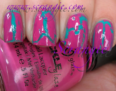 Nail polish swatch / manicure of shade China Glaze Broken Hearted