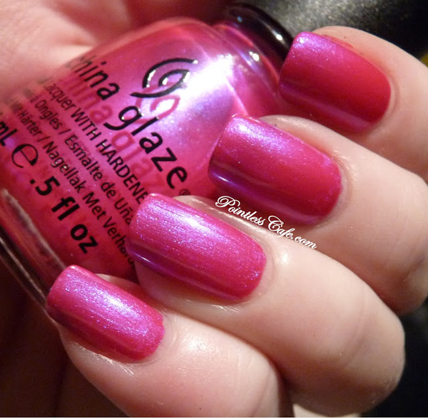 Nail polish swatch / manicure of shade China Glaze Caribbean Temptation