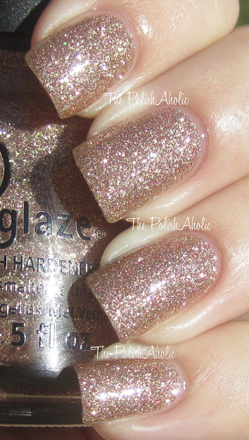 Nail polish swatch / manicure of shade China Glaze Champagne Kisses