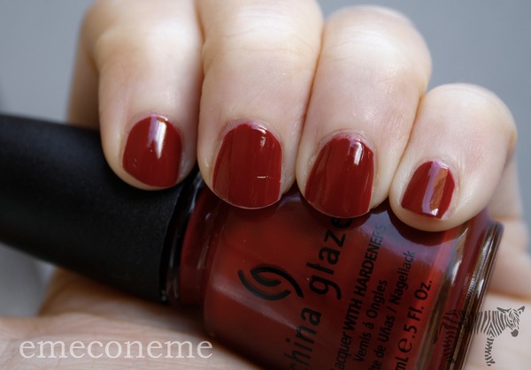 Nail polish swatch / manicure of shade China Glaze Chat Room Rendevous