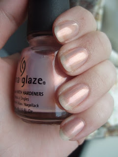 Nail polish swatch / manicure of shade China Glaze Cheek to Cheek