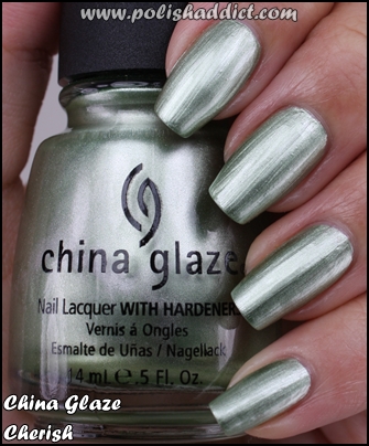 Nail polish swatch / manicure of shade China Glaze Cherish