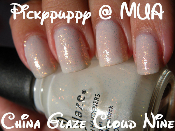 Nail polish swatch / manicure of shade China Glaze Cloud Nine