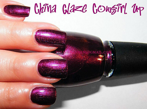 Nail polish swatch / manicure of shade China Glaze Cowgirl Up