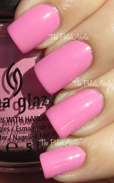 Nail polish swatch / manicure of shade China Glaze Dance Baby