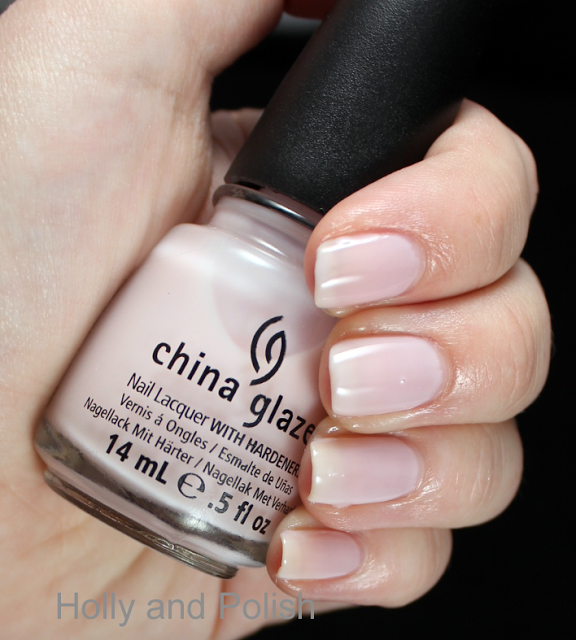 Nail polish swatch / manicure of shade China Glaze Dare to Be Bare