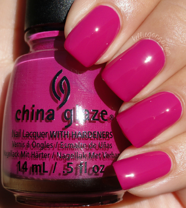 Nail polish swatch / manicure of shade China Glaze Designer Satin