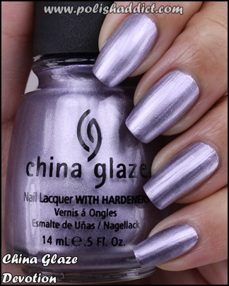 Nail polish swatch / manicure of shade China Glaze Devotion