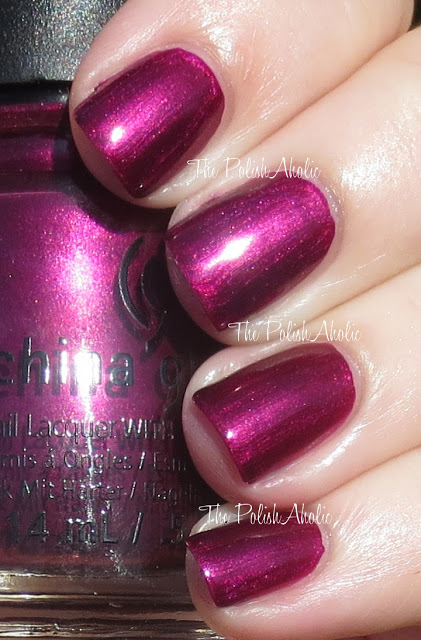 Nail polish swatch / manicure of shade China Glaze Don't Make Me Wine